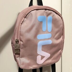 Fila Light Pink Backpack with Blue Logo - Like New
